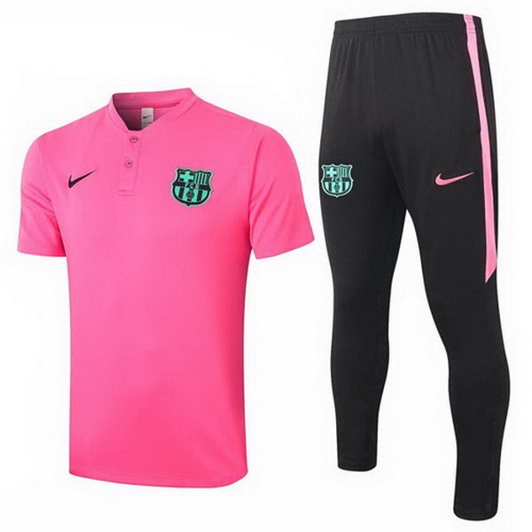 Polo Barcelona Conjunto Completo 2020-21 Rosa Negro